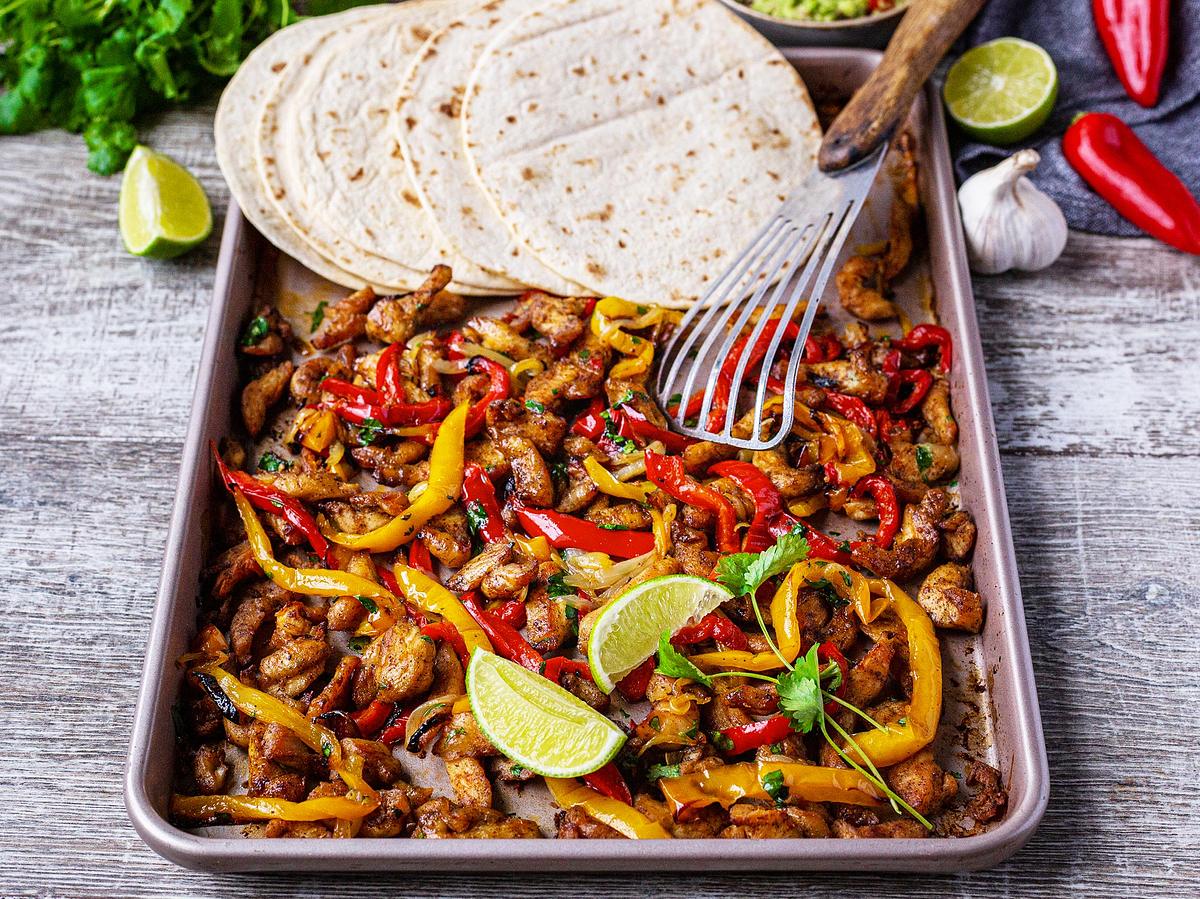 Chicken Fajitas vom Blech