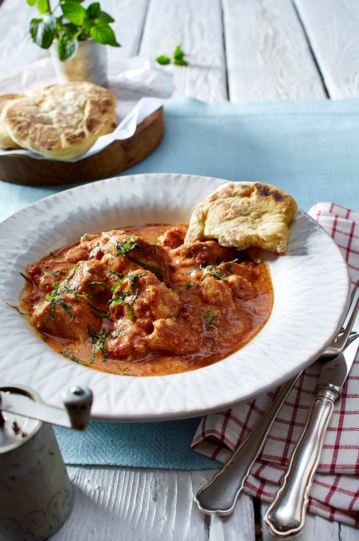 Chicken tikka masala mit Naanbrot Rezept