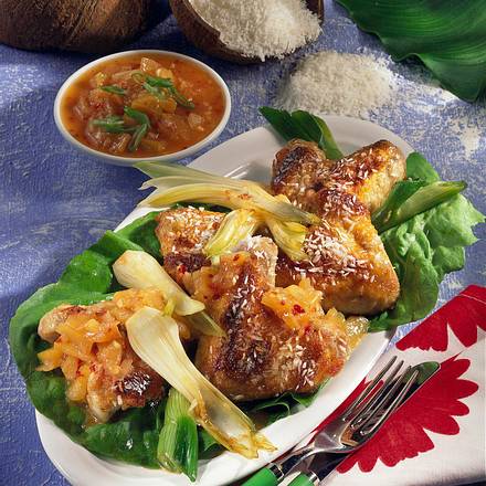 Chicken Wings mit Apfel-Ingwer-Dip Rezept Chicken Wings mit Apfel-Ingwer-Dip Rezept