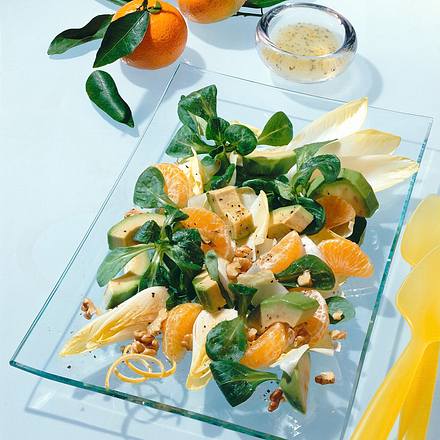 Chicorée-Feldsalat mit Mandarinen Rezept Chicorée-Feldsalat mit Mandarinen Rezept