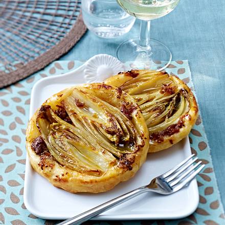 Chicorée-Tarte-Tatin mit Rinderhack Rezept