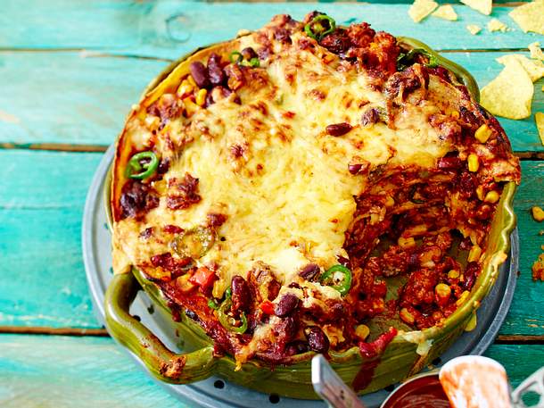 Chili con Carne-Lasagne Rezept Chili con Carne-Lasagne Rezept