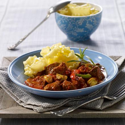 Chili-Paprika-Gulasch Rezept