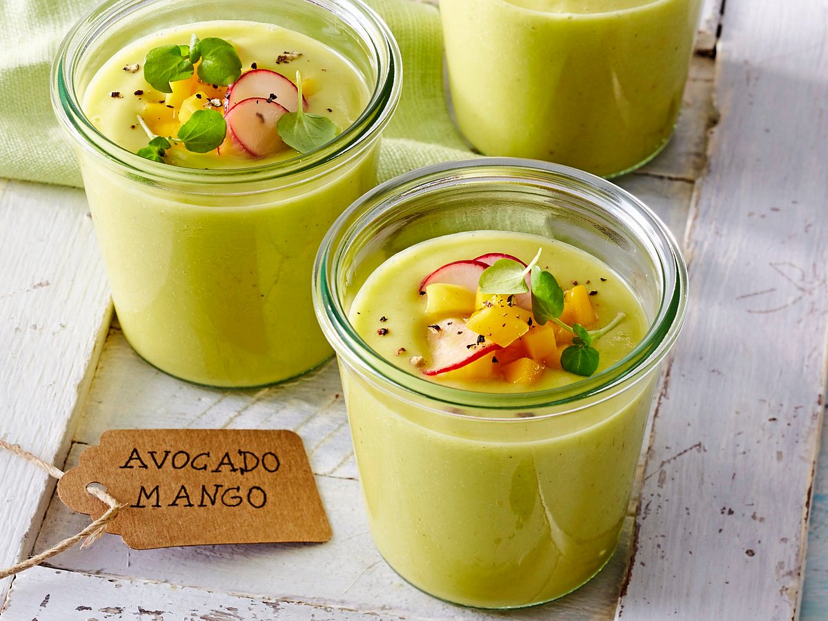 Chilled Avo-Mango-Suppe Rezept