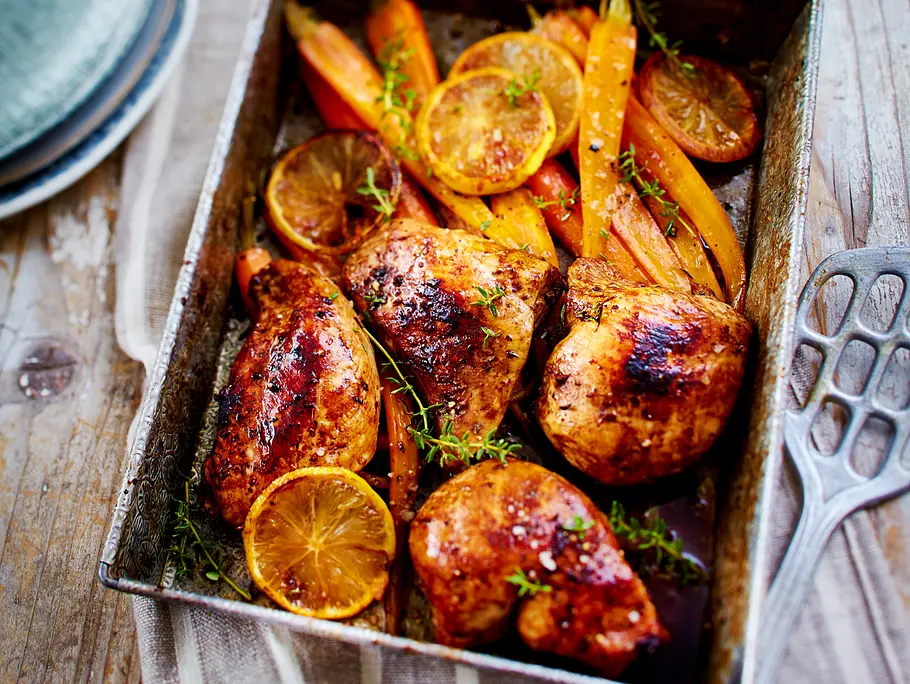 Chilliges 25-Minuten-Huhn mit Möhrchen Rezept Chilliges 25-Minuten-Huhn mit Möhrchen Rezept