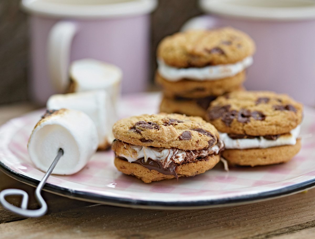 Cookie-Sandwich mit Marshmallow Rezept