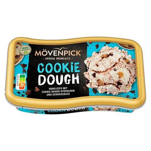 Mövenpick Vanilleeis mit Cookie Dough Stückchen