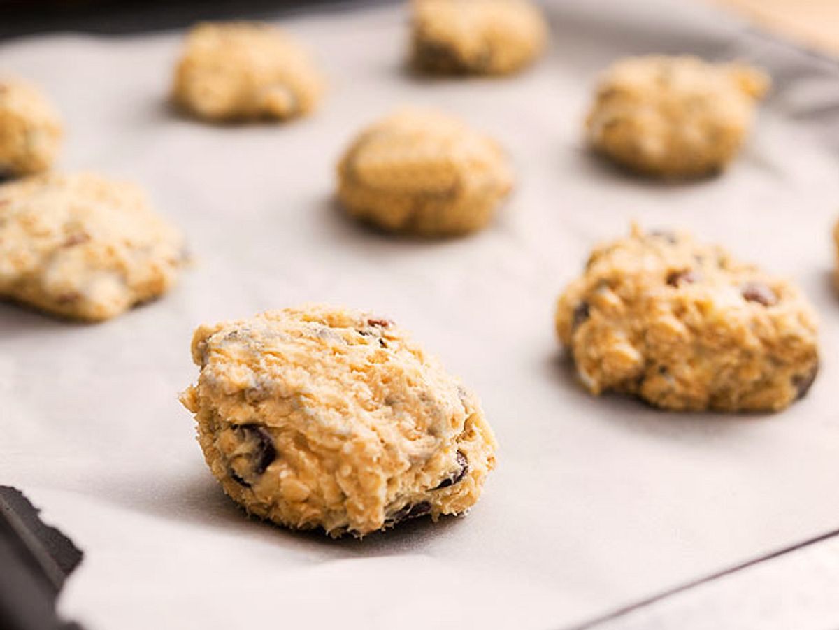 Cookieteig auf dem Backblech