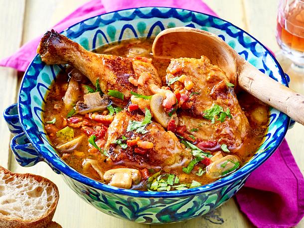 Coq au Vin blanc Rezept