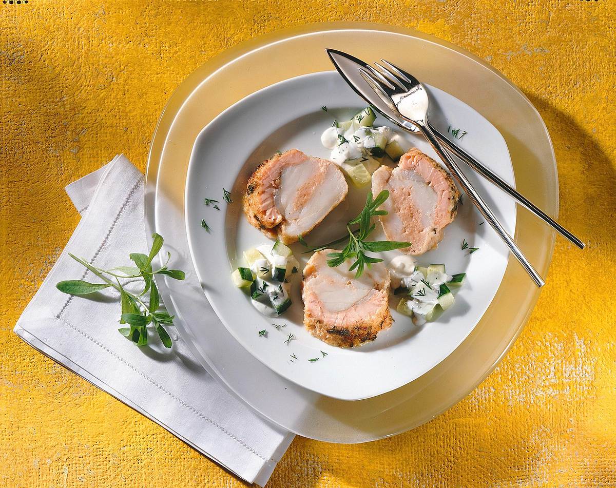 Cordon Bleu von Seeteufel und Lachs Rezept