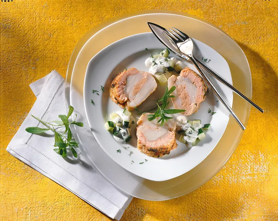 Cordon Bleu von Seeteufel und Lachs Rezept