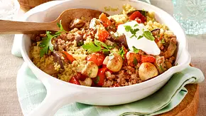 Couscous-Hack-Pfanne Rezept - Foto: LECKER @ Bauer Media Group Couscous-Hack-Pfanne Rezept - Foto: LECKER @ Bauer Media Group