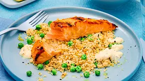 Couscous mit gegrilltem Lachs für Relaxte Rezept - Foto: LECKER @ Bauer Media Group Couscous mit gegrilltem Lachs für Relaxte Rezept - Foto: LECKER @ Bauer Media Group