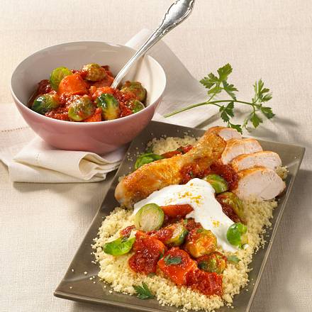 Couscous mit Gemüse & Hähnchen Rezept