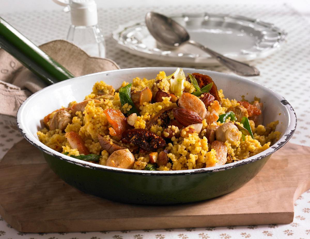 Couscous-Pfanne mit Hähnchenstreifen Rezept