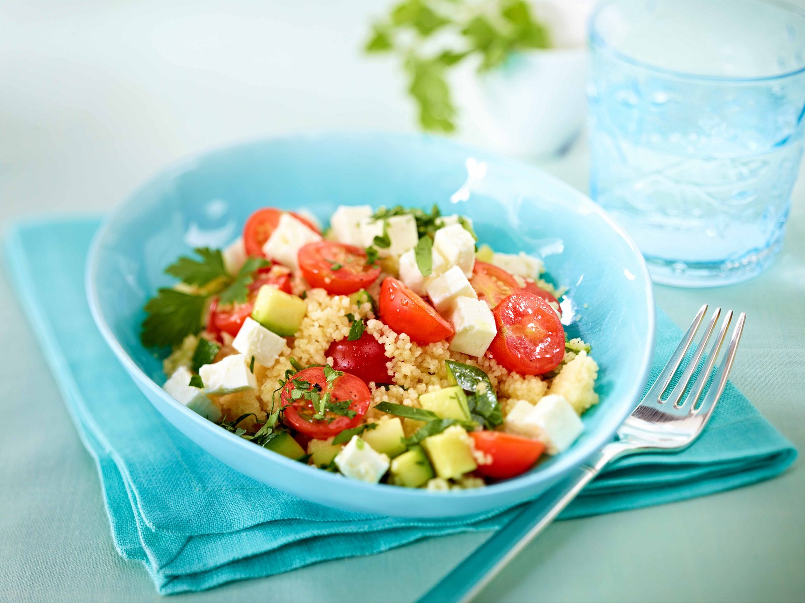 Couscous-Salat mit Feta Rezept | LECKER