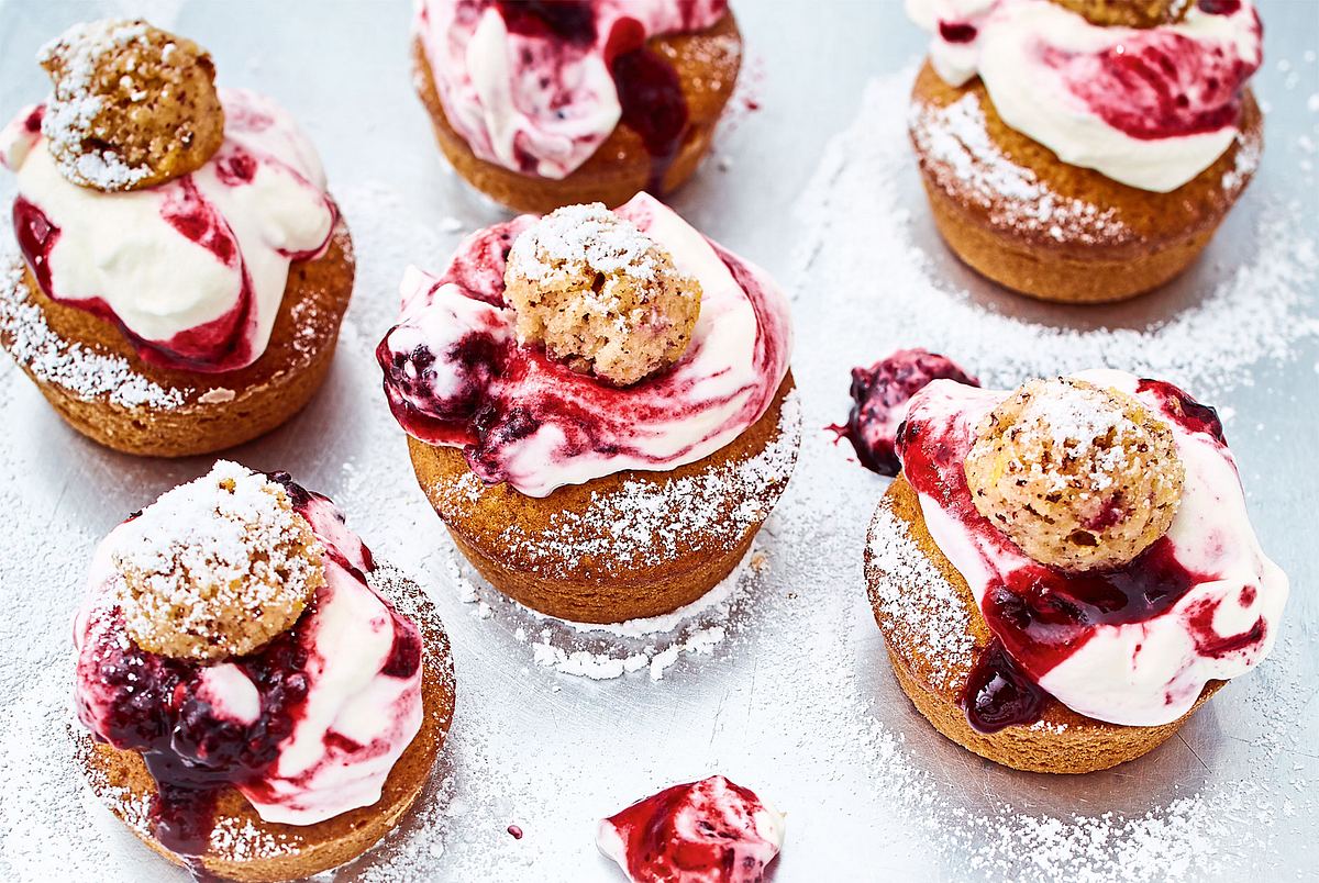 Creamy Berry-Muffins Rezept