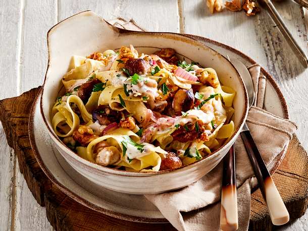Cremige Maronen-Pappardelle für den Feierabend Rezept