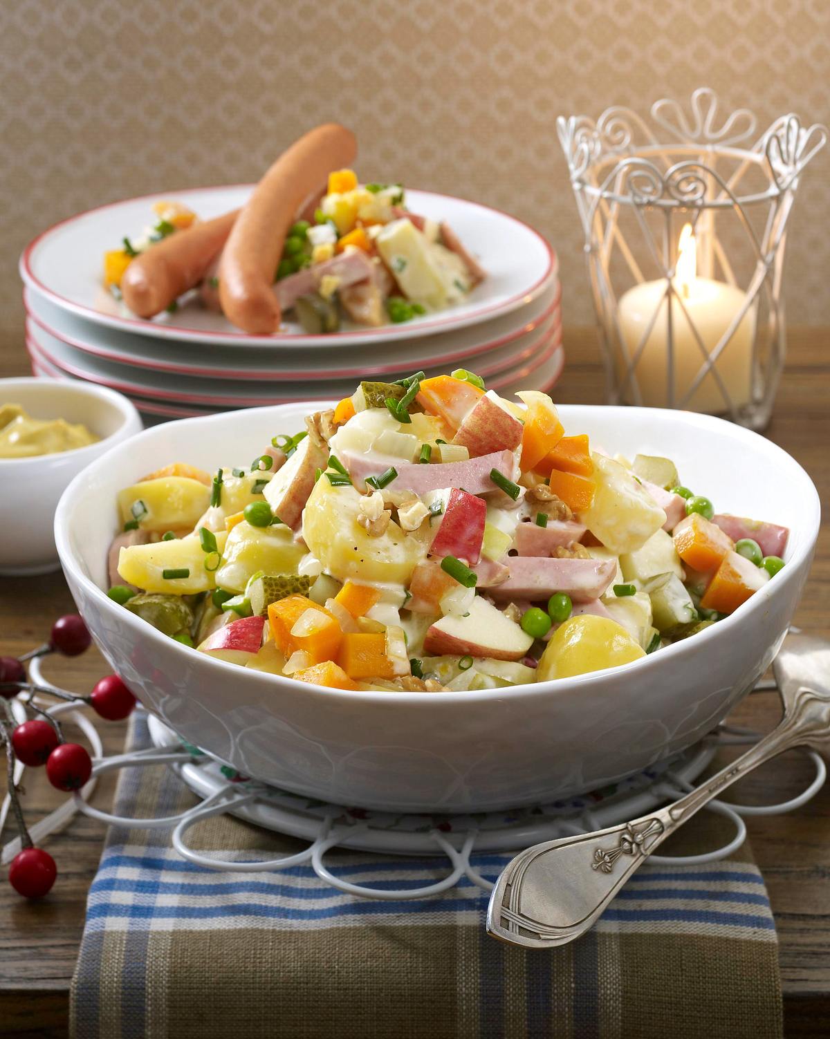 Cremiger Kartoffelsalat mit Würstchen Rezept