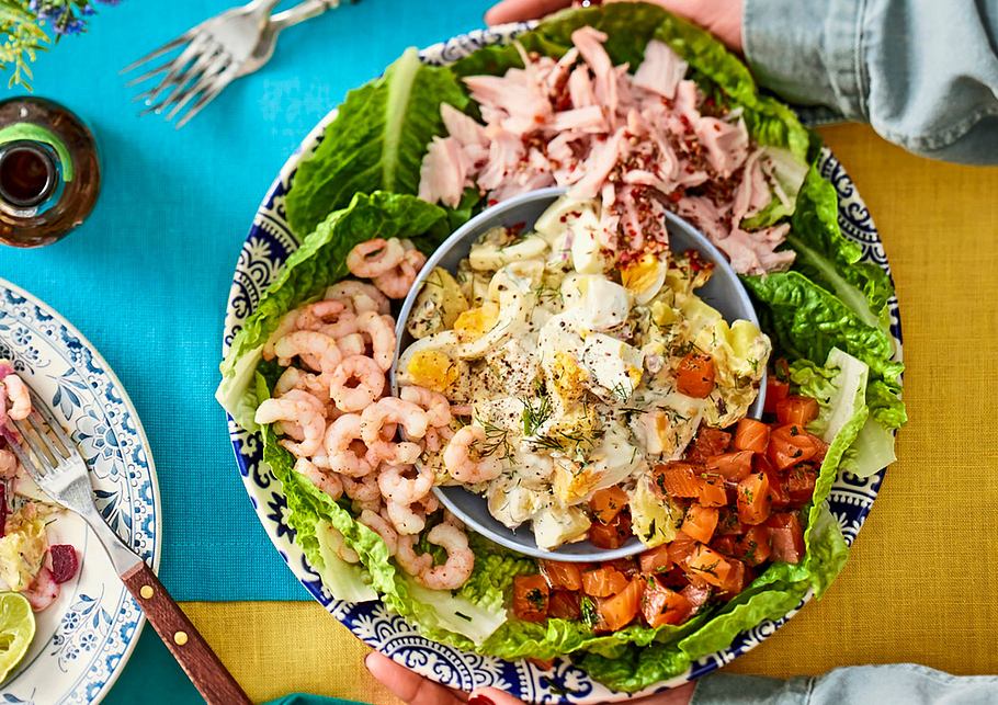 Cremiger Schwedensalat mit Tex-Mex-Mix Rezept