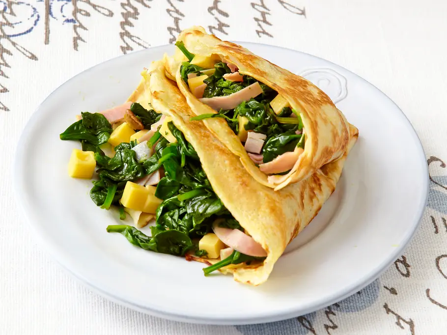 Crêpes französisch mit Spinat Rezept Crêpes französisch mit Spinat Rezept