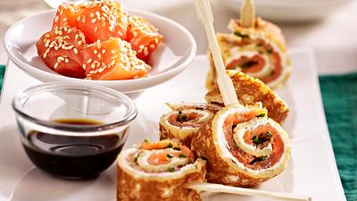 Crêpes mit Lachs-Frischkäse-Füllung Rezept - Foto: House of Food / Bauer Food Experts KG