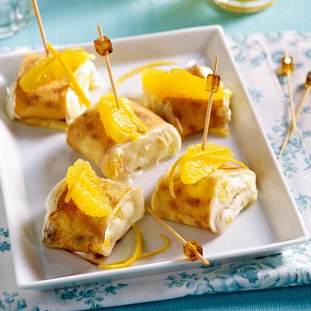 Crêpes mit Orangen-Ricotta-Creme Rezept Crêpes mit Orangen-Ricotta-Creme Rezept