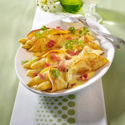 Crêpes mit Spargel und Schinken Rezept Crêpes mit Spargel und Schinken Rezept