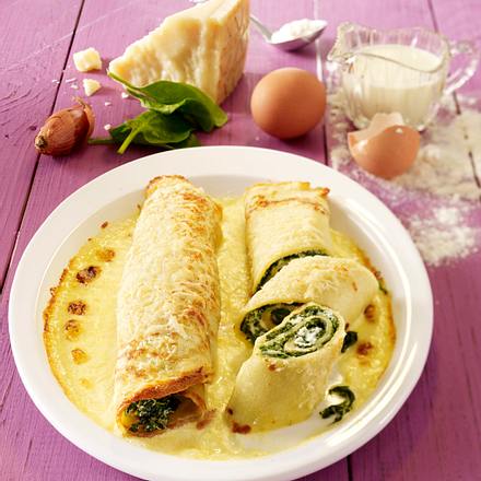 Crêpes mit Spinat-Ricotta-Füllung Rezept
