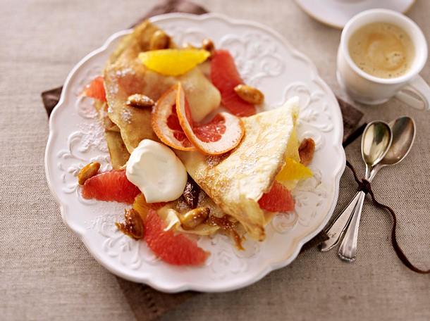 Crêpes mit Zitrusfrüchten Rezept Crêpes mit Zitrusfrüchten Rezept