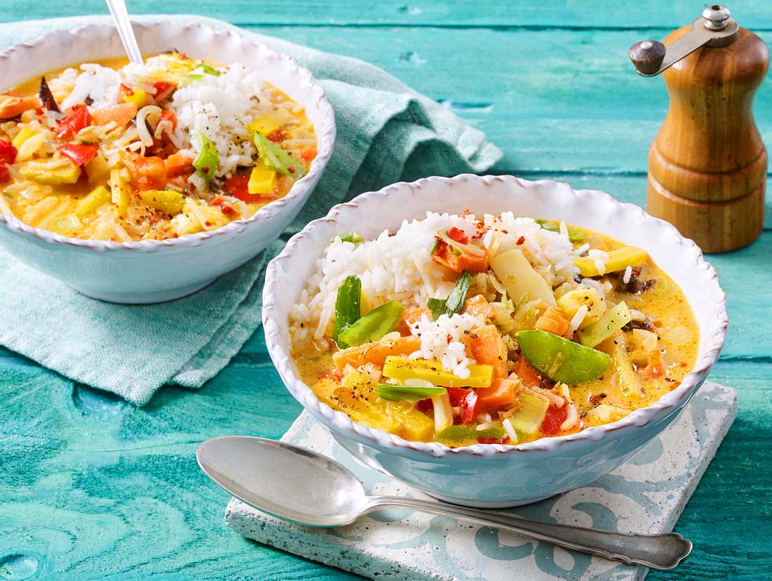 Curry-Bowl „Essen ist gleich fertig“ Rezept
