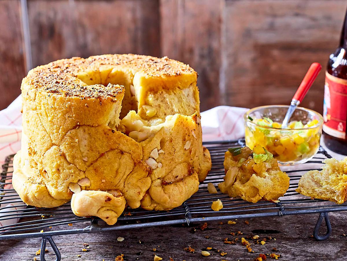 Curry-Ciabatta als Zupfbrot Rezept
