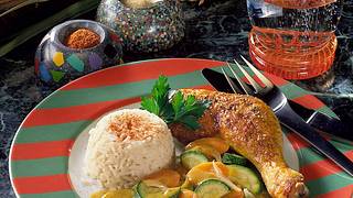 Curry-Hähnchenschenkel mit Gemüse Rezept - Foto: Neckermann