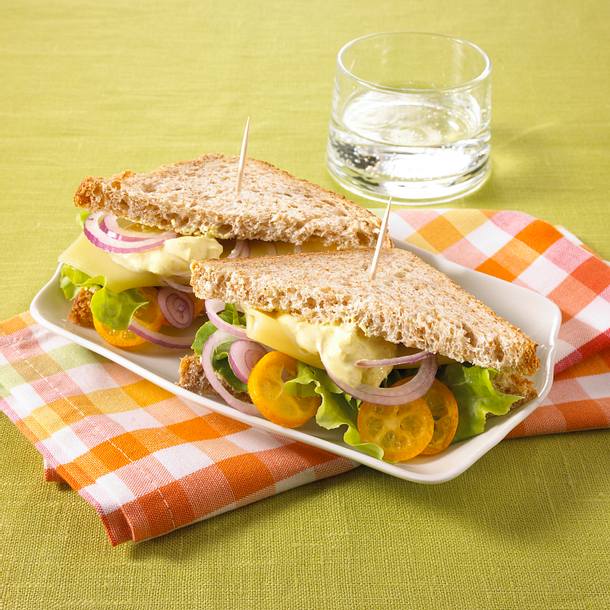 Curry-Käse-Sandwich (Diät) Rezept