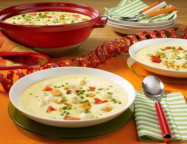 Curry-Kokos-Suppe mit Geflügel Rezept