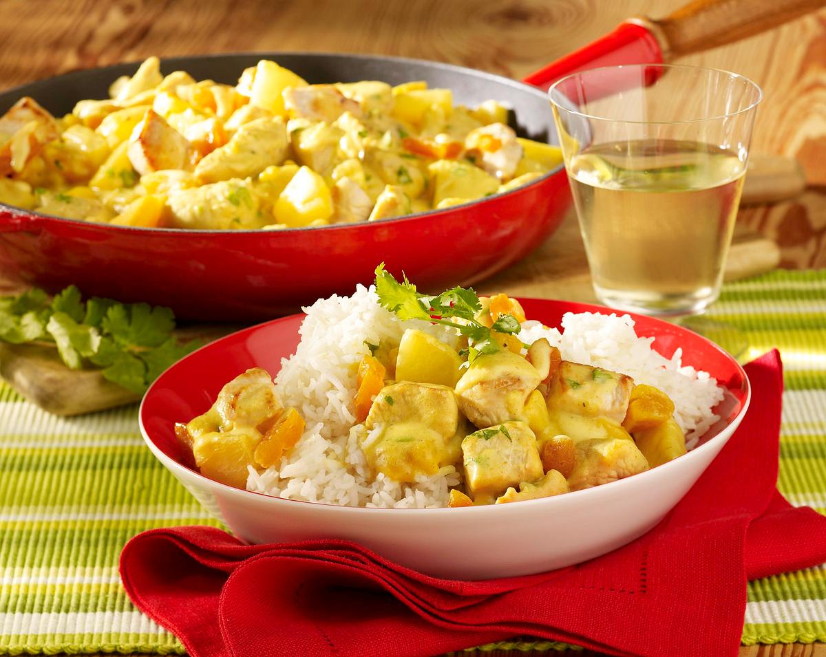 Curry-Putengeschnetzelts Rezept