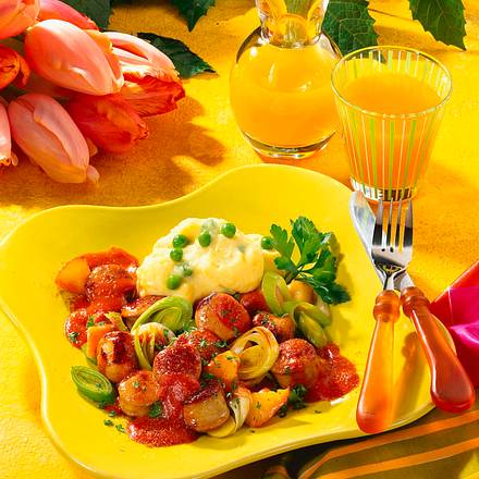 Currywurst-Apfel-Ragout Rezept
