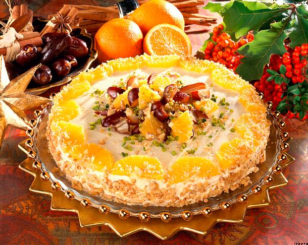 Dattel-Orangentorte Rezept Dattel-Orangentorte Rezept