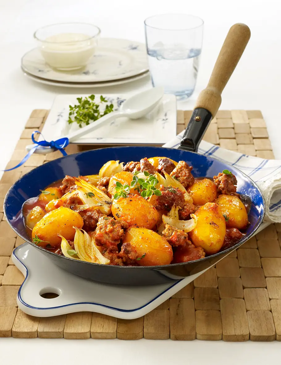Deftige Kartoffel-Hack-Pfanne Rezept Deftige Kartoffel-Hack-Pfanne Rezept