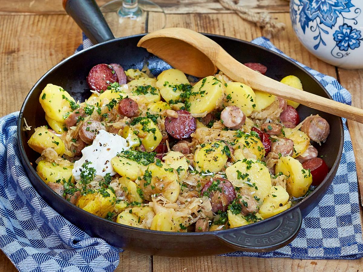 Deftige Kartoffel-Kraut-Pfanne Rezept