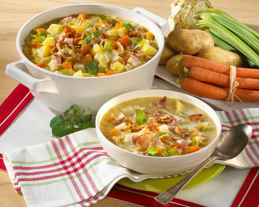 Deftige Kartoffelsuppe Rezept Deftige Kartoffelsuppe Rezept