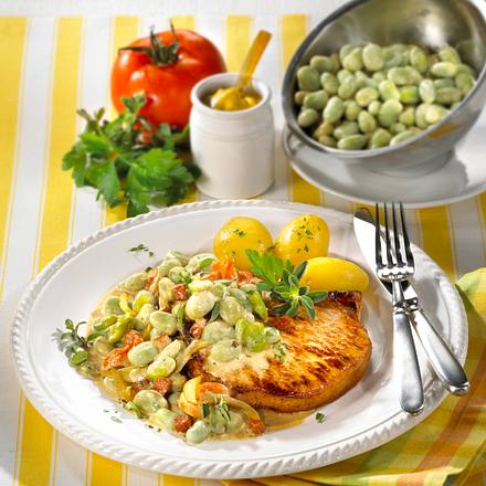 Dicke Bohnen in Senf-Zwiebel-Sahne Rezept Dicke Bohnen in Senf-Zwiebel-Sahne Rezept