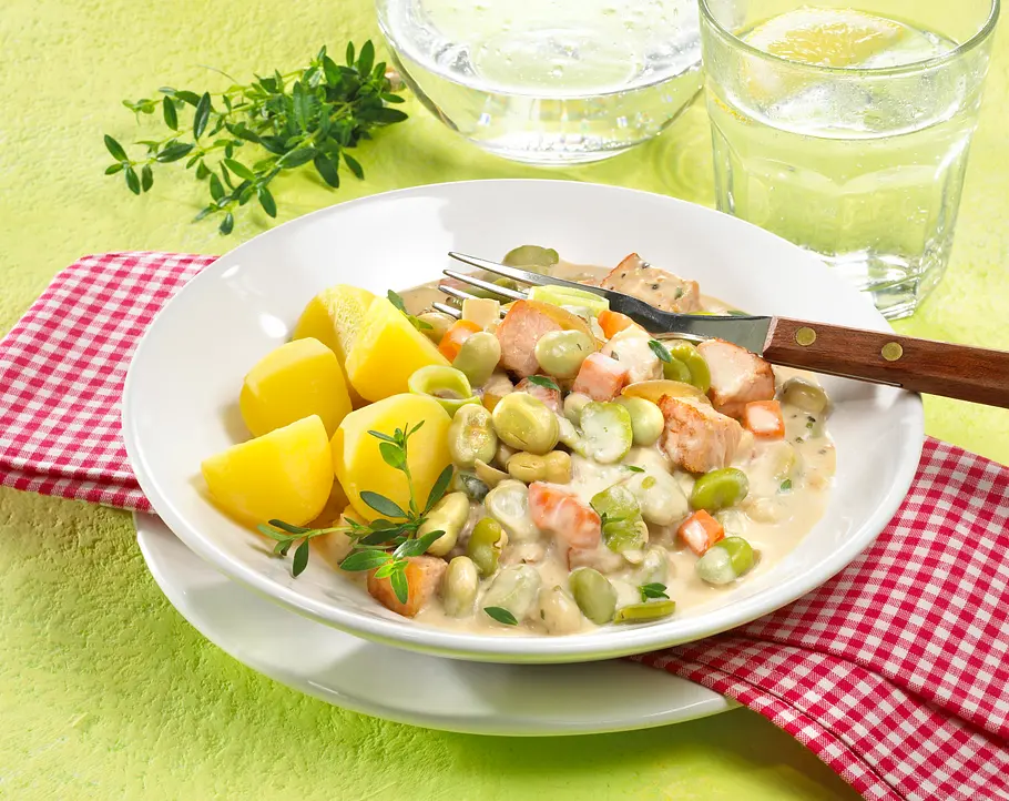 Dicke Bohnen mit Kasseler Rezept