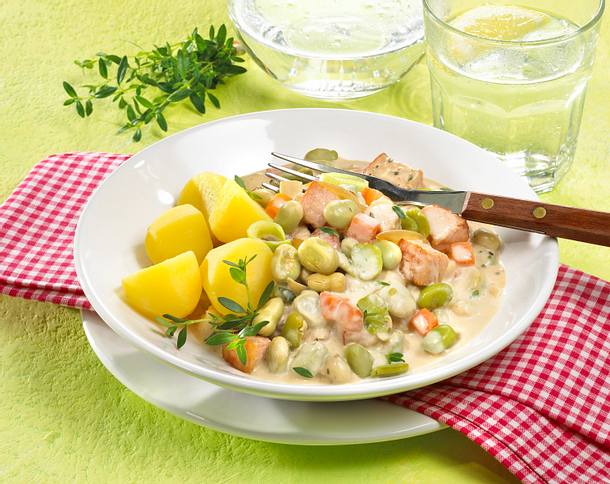 Dicke Bohnen mit Kasseler Rezept Dicke Bohnen mit Kasseler Rezept