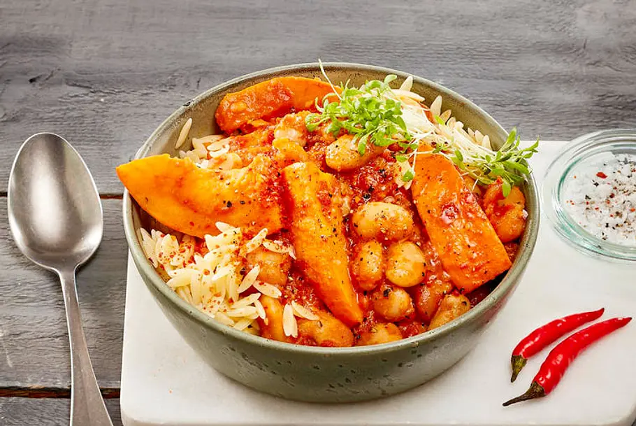 Dicke Bohnen mit Kritharaki Rezept Dicke Bohnen mit Kritharaki Rezept