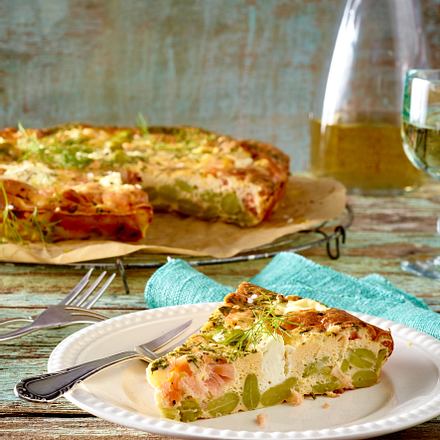 Dicke Bohnen-Räucherlachs-Flan Rezept Dicke Bohnen-Räucherlachs-Flan Rezept
