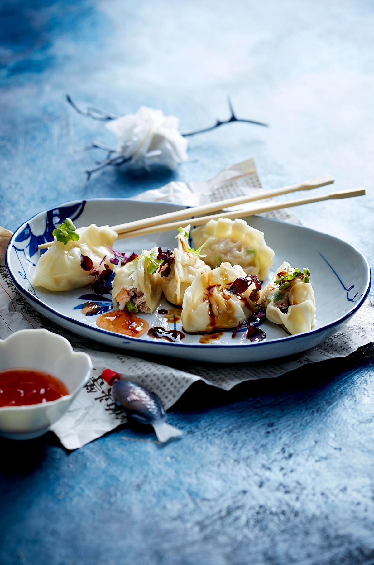 Dim Sum mit Mett und Garnelen Rezept