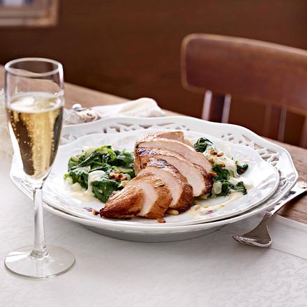 Dinner for One; 3. Gang: Chicken with Champagne Rezept
