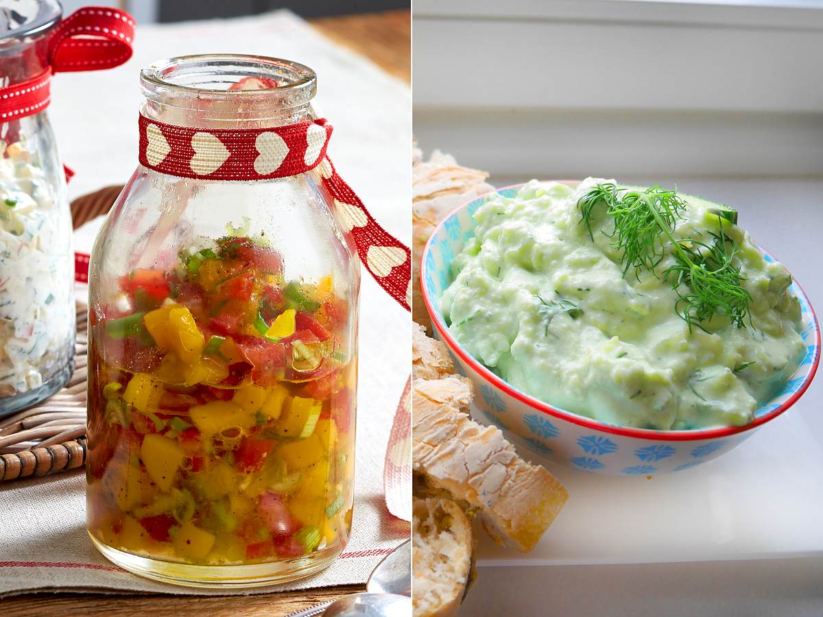 Dips für Zucchini-Küchlein