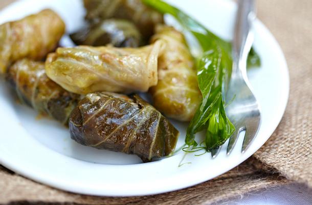 Dolmadákia (gefüllte Weinblätter) Rezept Dolmadákia (gefüllte Weinblätter) Rezept